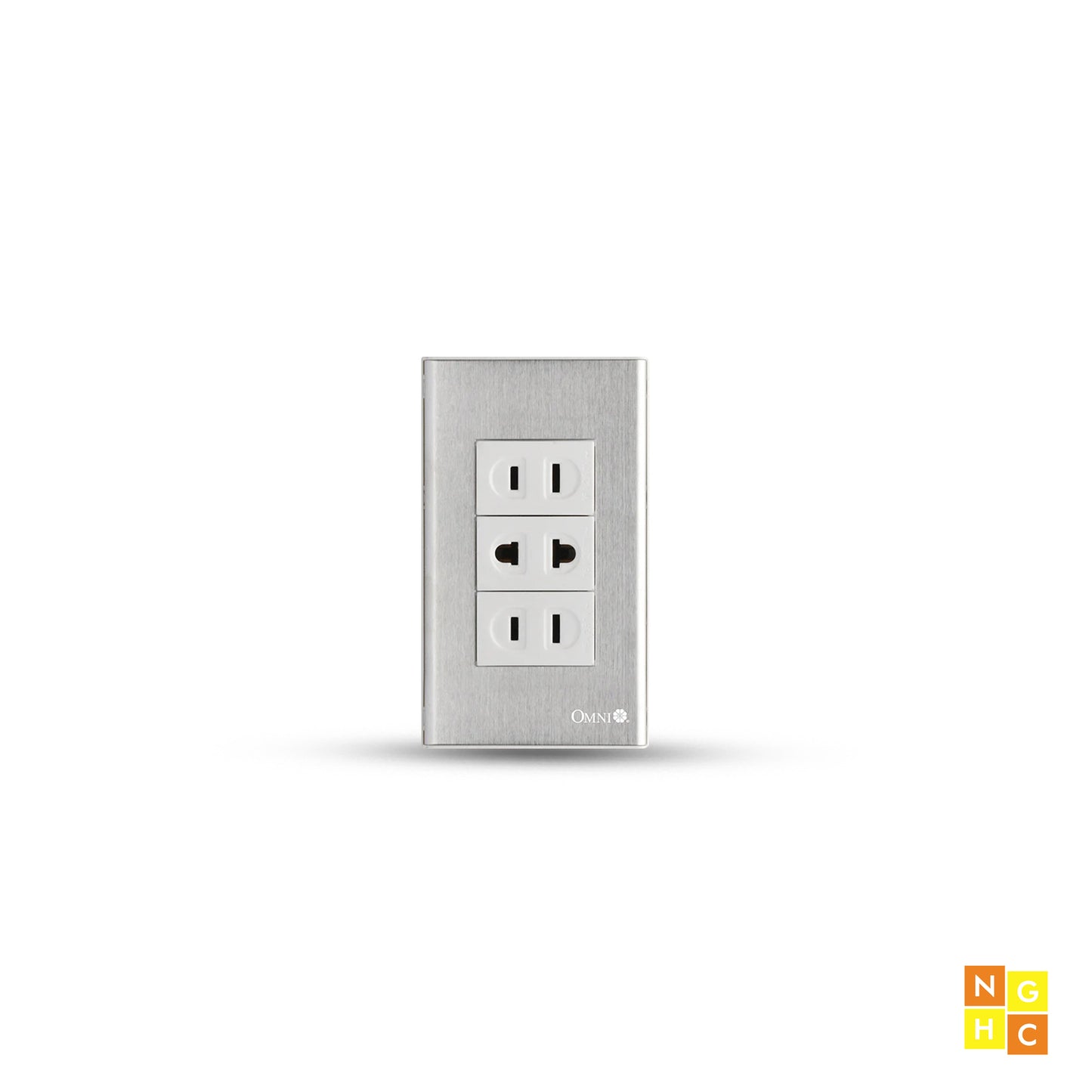 2-Piece Regular Convenience Outlet and Universal Outlet in Stainless Plate (SP3-WRWU-WR) - Secure and Versatile Power Solution