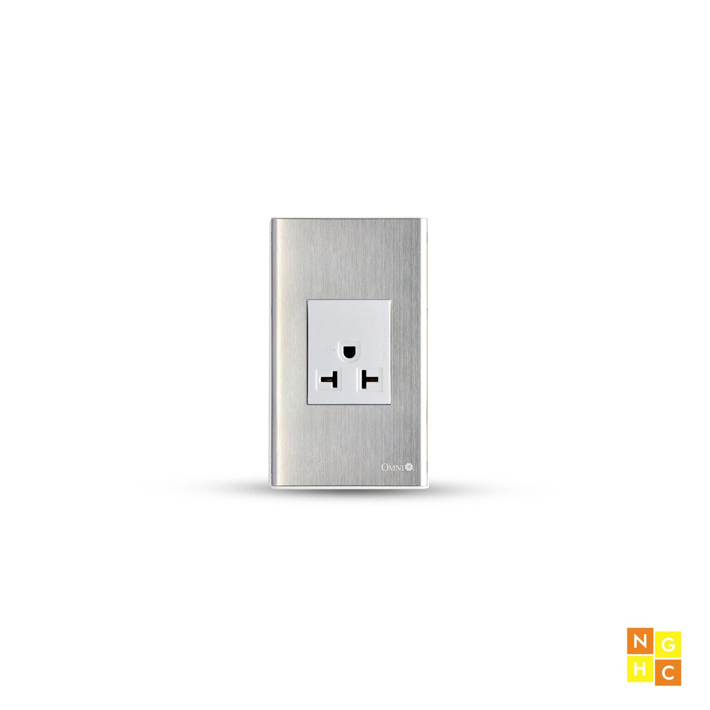 Omni Aircon Tandem Outlet in Stainless Plate 20A (SP1-WA) - Heavy-Duty and Corrosion-Resistant Power Solution