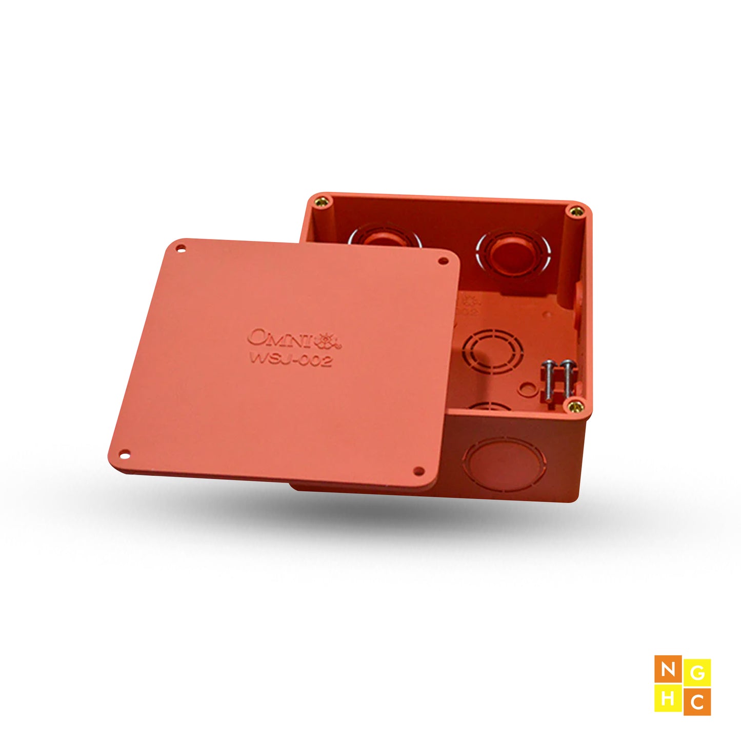 Omni PVC Junction Pull Box with Cover 124x124mm (WSJ-002) - Secure and Durable Electrical Enclosure