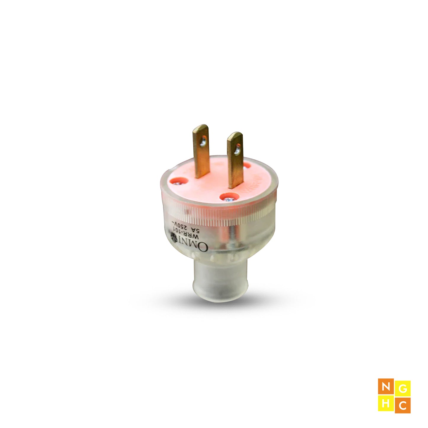 Omni Regular Outlet Plug 5A Transparent (WRR-101) - Durable and Compact Power Connector