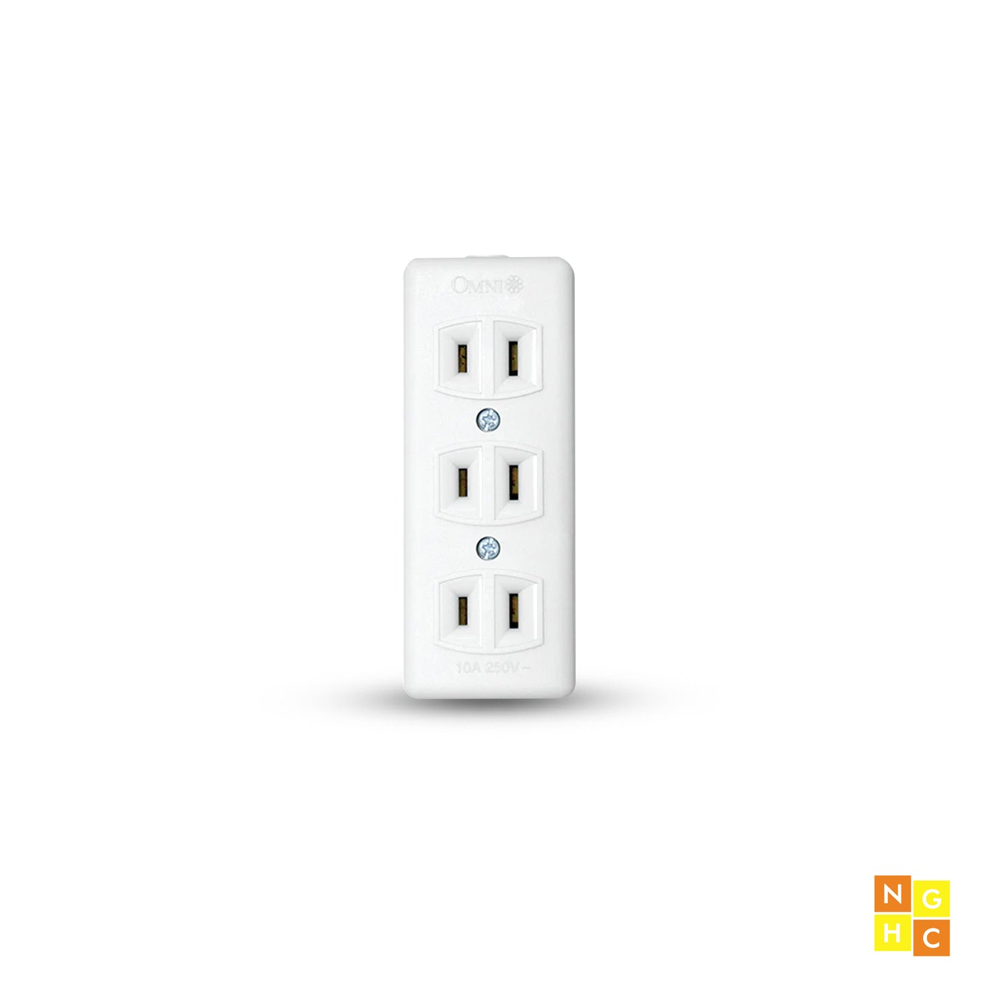 Omni Spring Type Outlet 3-Gang 10A 250V (STO-003) - Durable and Reliable Multi-Socket Solution