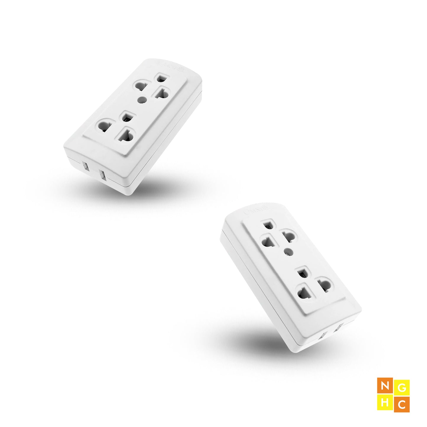 Omni Surface Convenience Outlet 2-Gang with Ground 10A (WSG-002) - Safe and Durable Power Socket