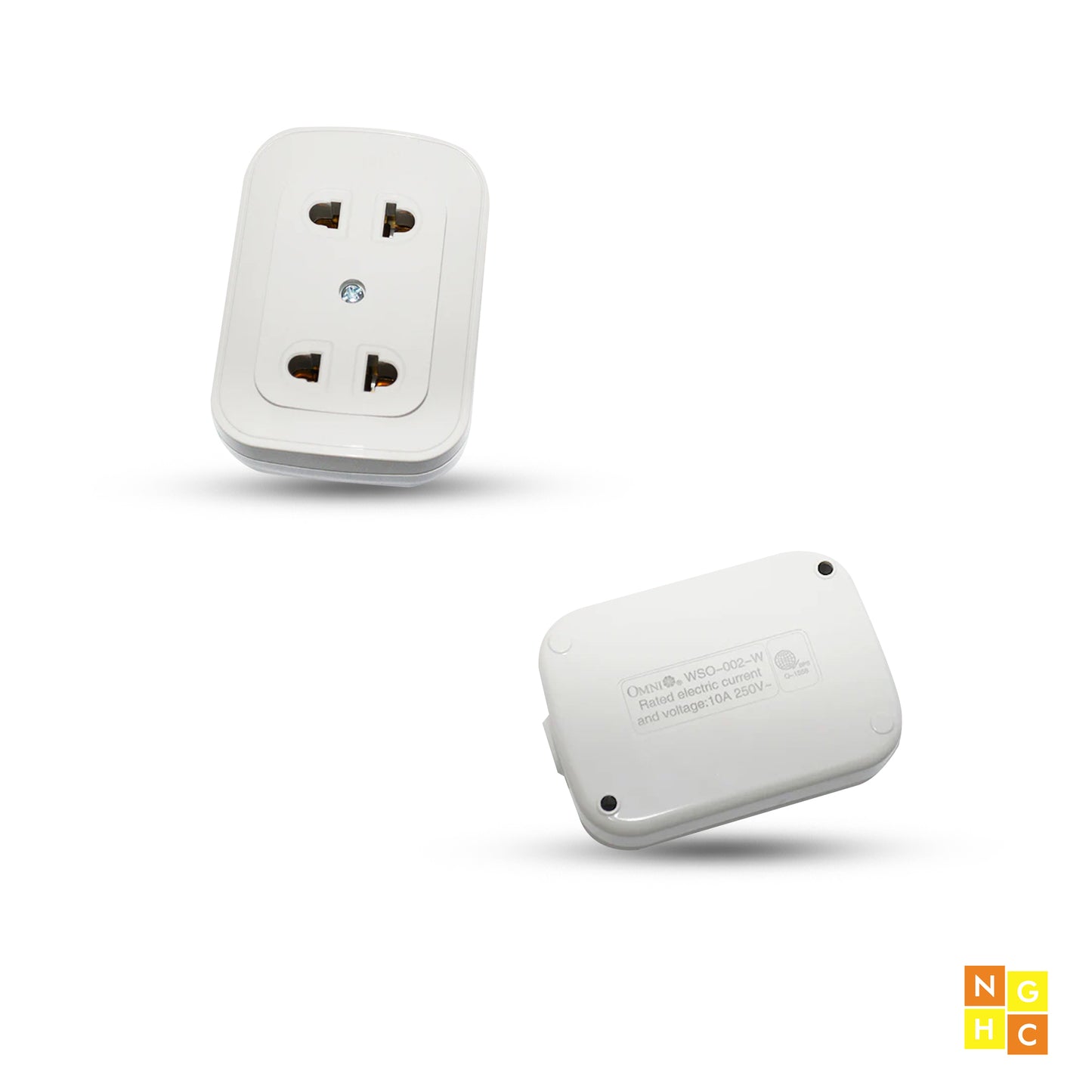 Omni Surface 2-Gang Convenience Outlet 10A (WSO-002) - Reliable & Durable Power Socket