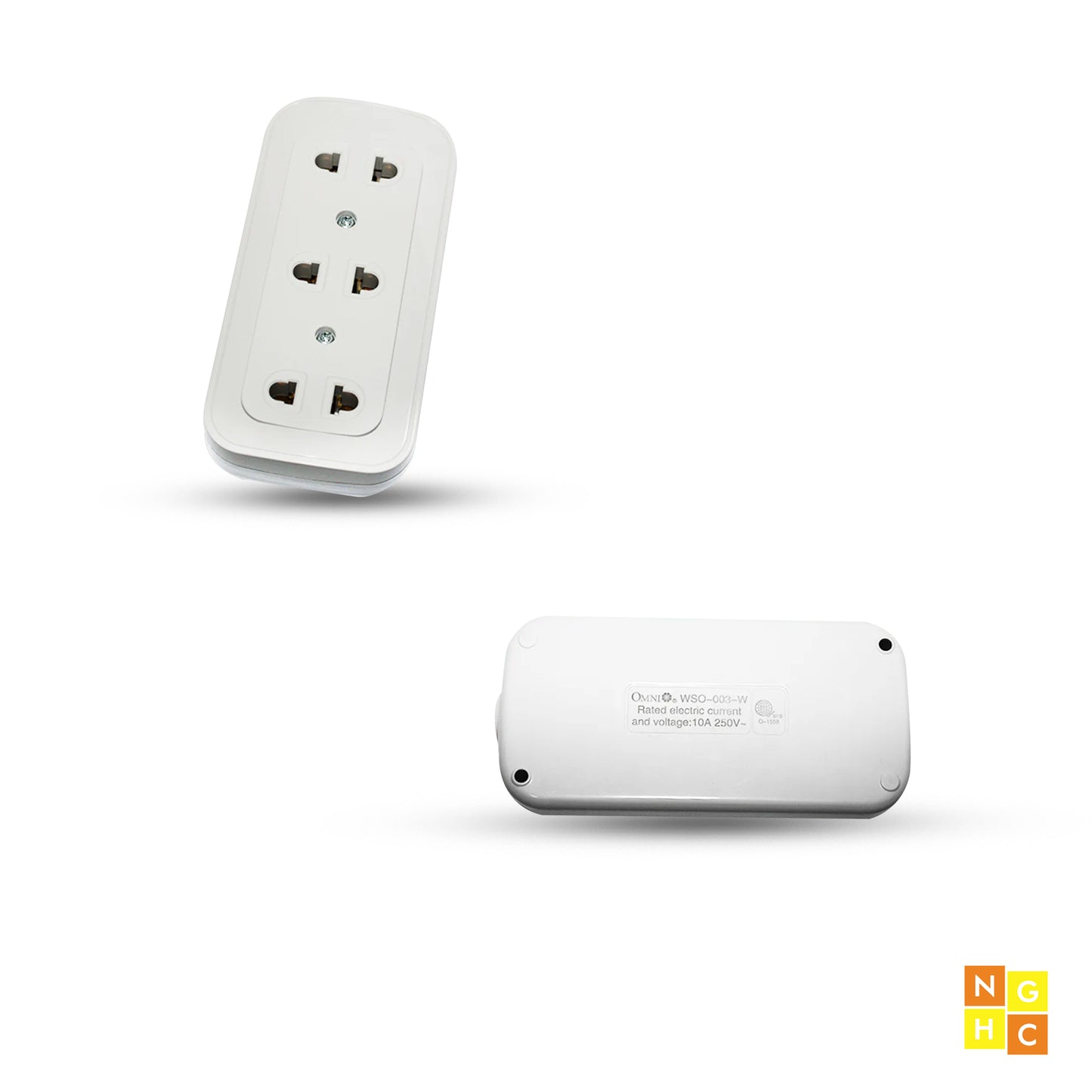 Omni Surface 3-Gang Convenience Outlet 10A (WSO-003) - Reliable Multi-Socket Power Outlet
