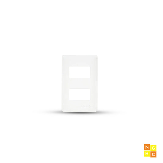 2-Gang Plate in Ivory Designer Series (DWP-112) - Elegant and Stylish Wall Plate