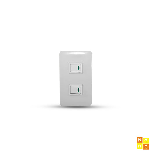 2-Piece 1-Way Illuminated Switch in Classic Plate (P2-S14) - Reliable and Bright Light Control