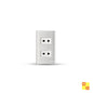 2-Piece Universal Outlet in Stainless Plate 16A (SP2-WU) - Durable and High-Capacity Power Connection
