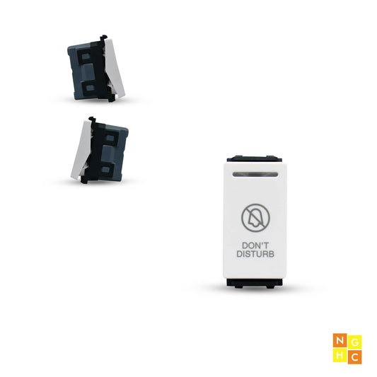 3-Way Illuminated Switch 16A "Do Not Disturb" in Ivory Designer Series (DWS-224-DND) - Premium Light Control for Hotels and Offices