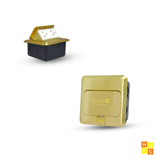 Floor Mounted Outlet Square Type 16A Duplex Outlet (WFM-002) - Heavy-Duty and Stylish Power Solution