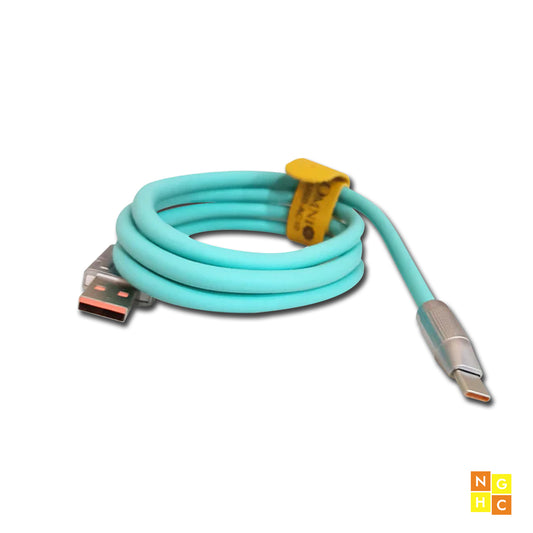 Omni Fast Charging Type-C Cable (USB-AC10) - High-Speed and Durable (Aqua Green)