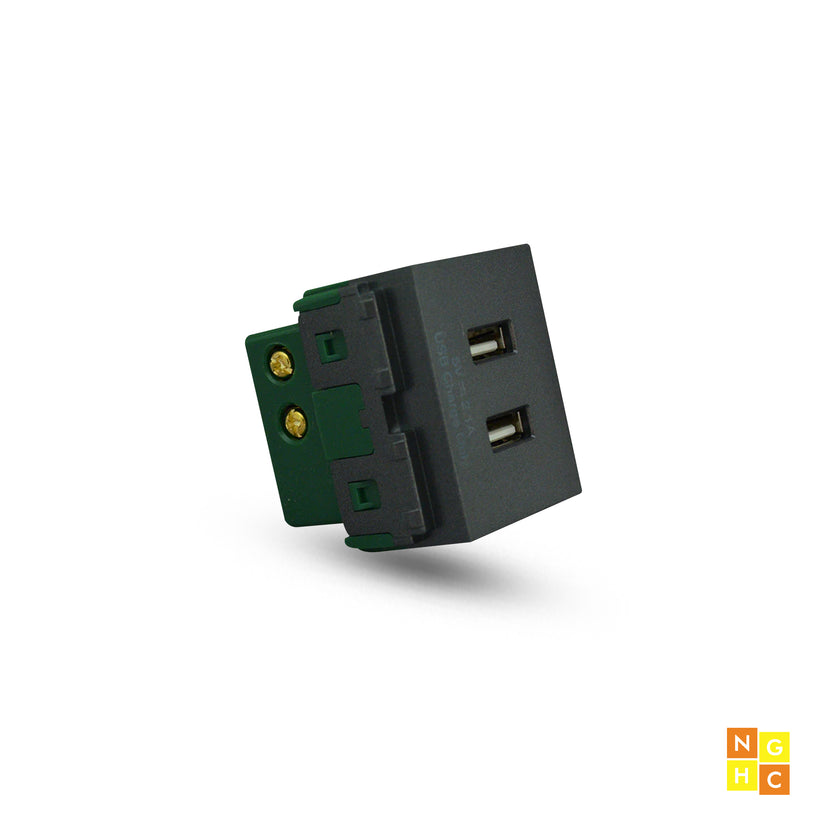 USB Charger Outlet 2.1A Gray Series (WUSB-002G) - Sleek and Reliable P ...