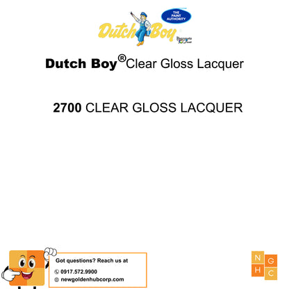 Dutch Boy® Clear Gloss Lacquer